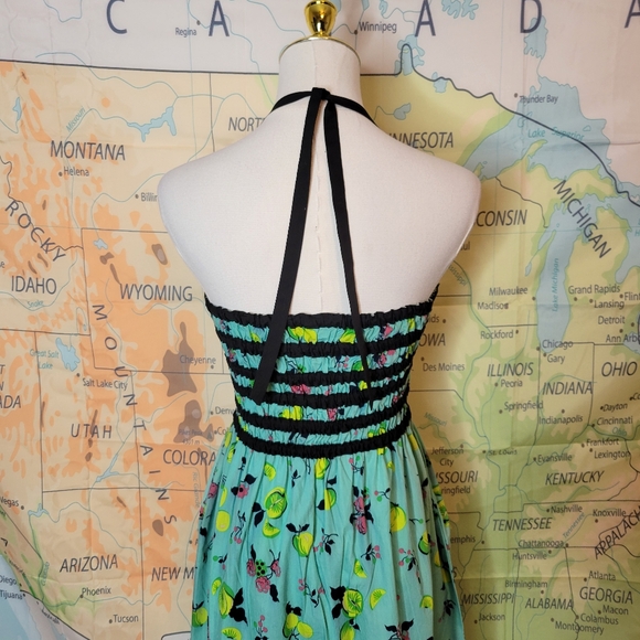 Betsey Johnson Vintage Y2K Lemon Halter Dress - Picture 7 of 16